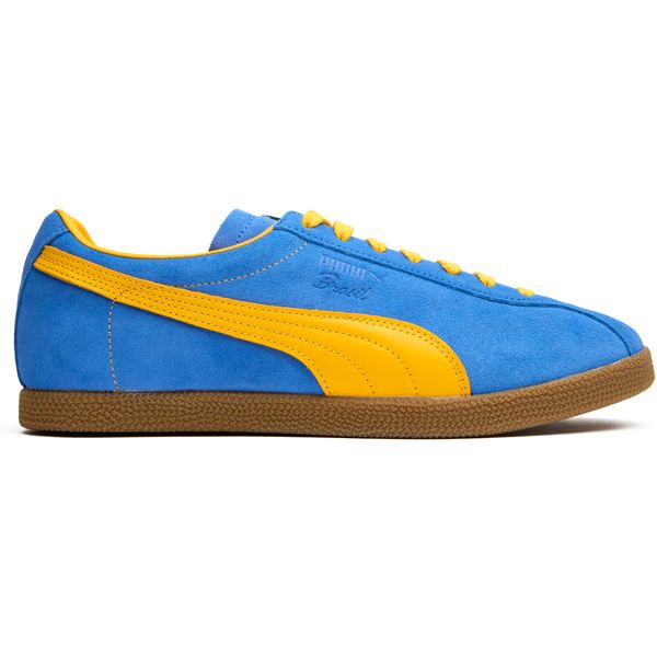 Puma Bluebird Blue And Yellow Mens Puma Brasil Trainers In Vivid