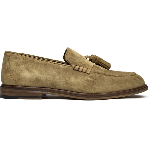 Mens Walk London Putney Tassel Shoes In Tan | Soletrader display picture 1