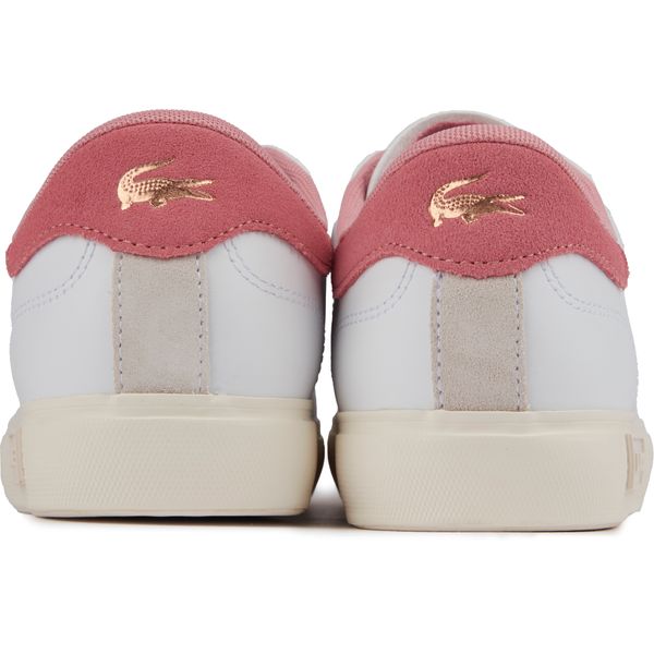 Womens Lacoste Powercourt Trainers In White Pink Soletrader