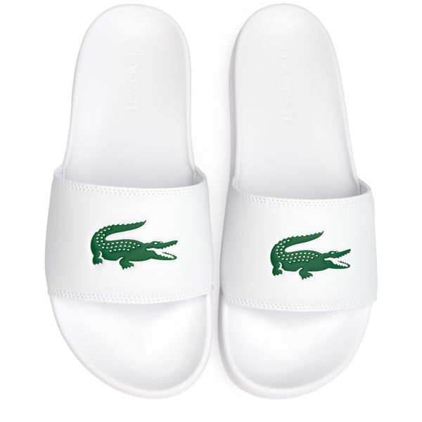 サンダル LACOSTE Sub slide 20 7-47CMA0038 Mens Lacoste Serve Slide Sandals In White | Soletrader