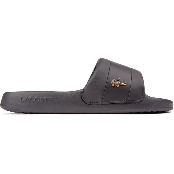 Mens Lacoste Serve Slide Hybrid Sandals In Black Soletrader