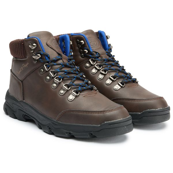 Mens Penguin Sherpa Boots In Brown | Soletrader