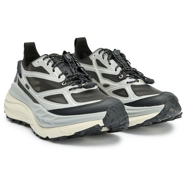Mens Hoka Stinson One7 Sneakers In Silver Grey Silver | Soletrader