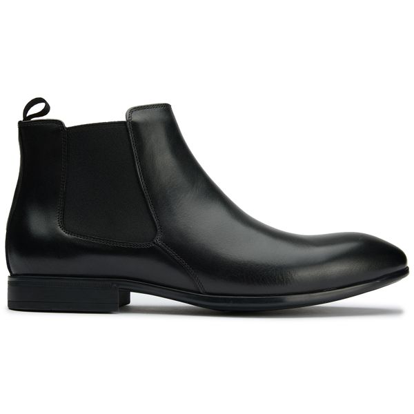 Sole Ldn Mens Wide Fit Chelsea Boots - Black