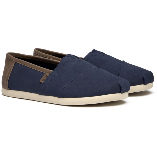 Mens Toms Classic Alpargata Shoes In Navy Blue | Soletrader display picture 1