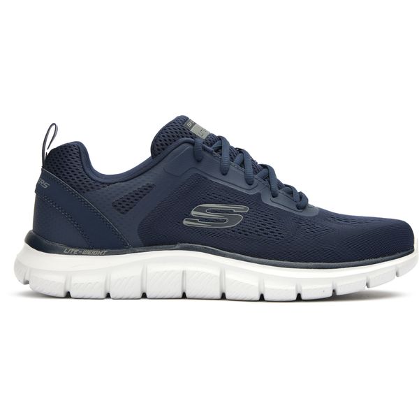 Mens Skechers Track Broader Trainers In Navy | Soletrader