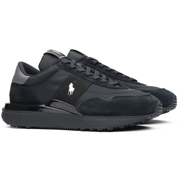 POLO RALPH LAUREN Train 89 レザーシューズ ブラック Polo Ralph Lauren sneakers TRAIN 89 black color at PRM US