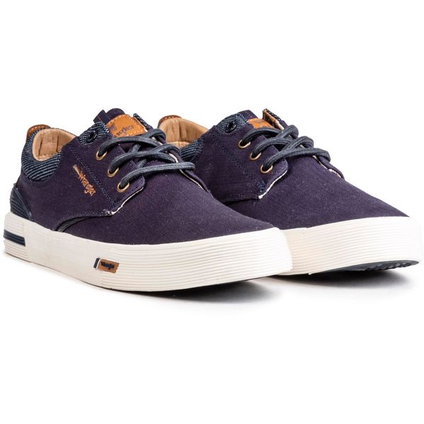 Wrangler Valley City Sneaker Uomo - Tela Nera, Suola In Gomma, Chiusura Con Lacci - Numero 41 EU