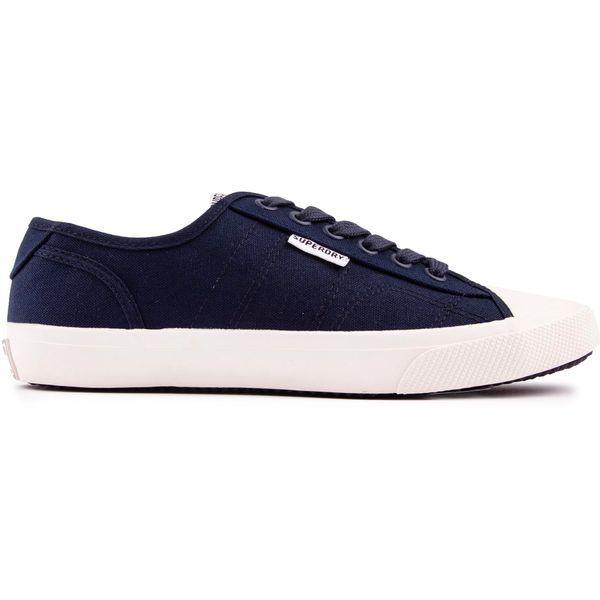 Womens Superdry Classic Low Pro Vegan Trainers In Navy Blue - Main Image