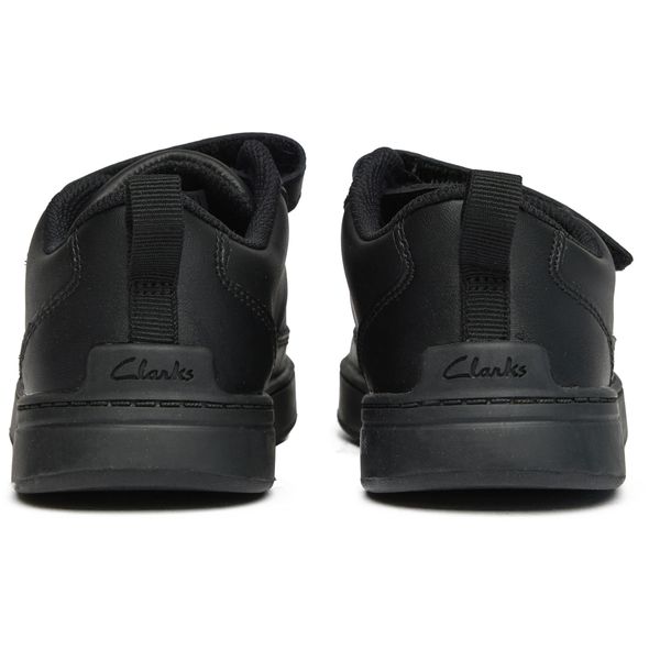 Chaussures De Sport Clarks Pour Garçon - Kinetic Run - Cuir Noir à Crampons - Taille 12G