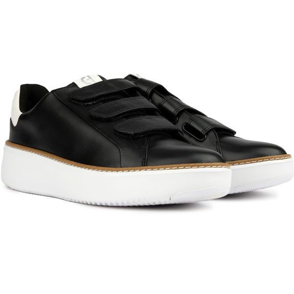 Womens Cole Haan Grandpro Topspin Triple Strap Sneakers In Black