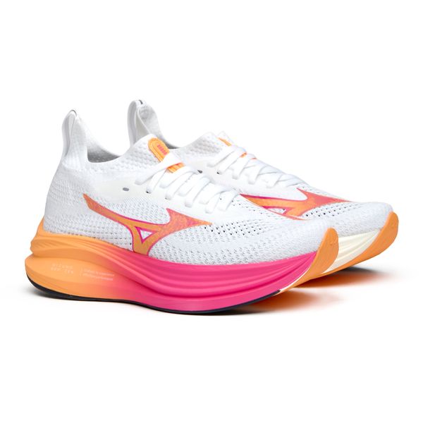 Womens Mizuno Neo Zen Sneakers In White Pink | Soletrader