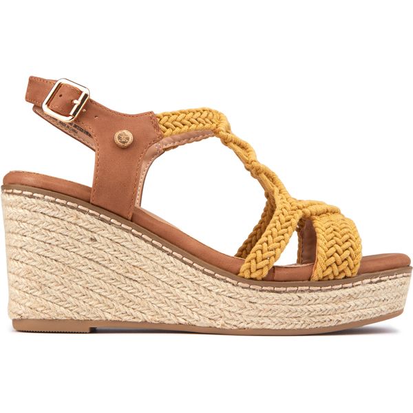 Womens Xti Block Wedge Shoes In Camel | Soletrader