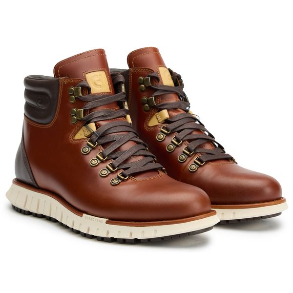 Cole Haan Zerogrand Water Resistant Wingtip Boots Brown Leather Men\'s Size 12M Cole Haan ZeroGrand Water Resistant Hiker Boots Woodbury  main image 3