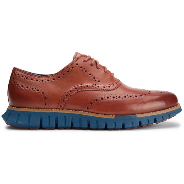 Cole Haan Brown Leather Oxfords with Red-Accent Sole Cole Haan Men main image 4