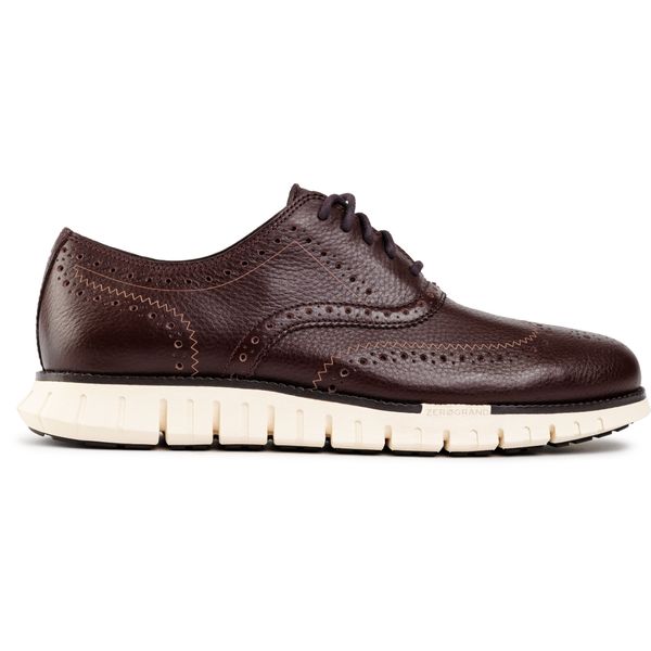 Cole Haan Men\'s Zerogrand Remastered Wingtip Oxfords Brown Leather Shoes 11M Mens Cole Haan Zerogrand Remastered Shoes In Dark Brown  main image 4