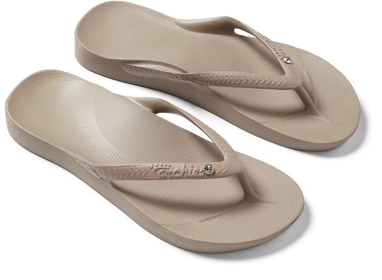 Womens Archies Arch Support Crystal Sandals In Tan | Soletrader