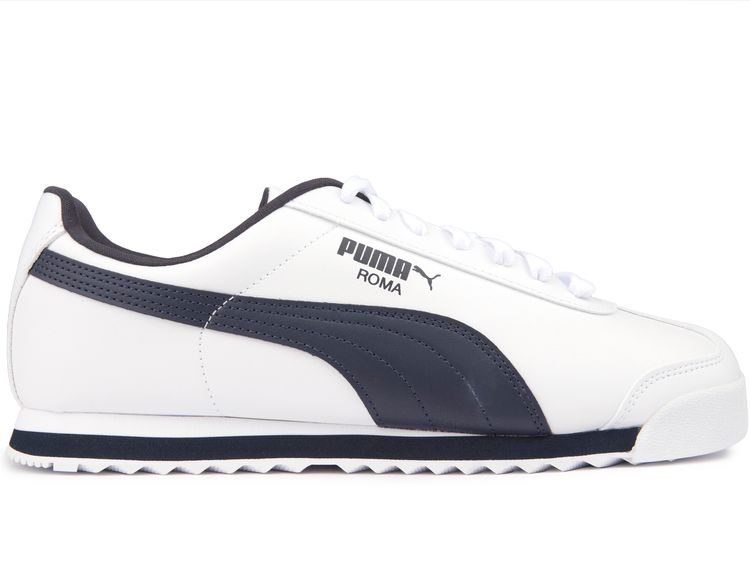 Mens Puma Roma Trainers In White | Soletrader