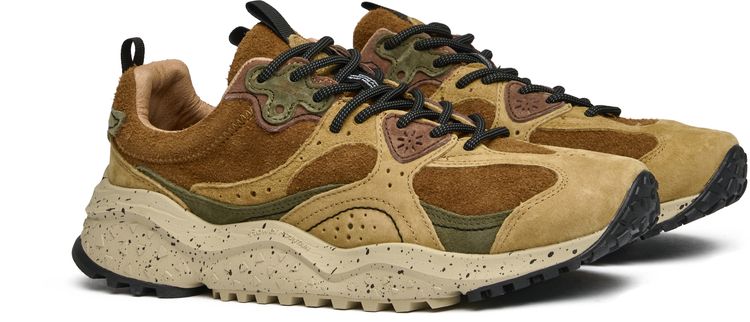 Mens Flower Mountain Wave Trainers In Tan | Soletrader