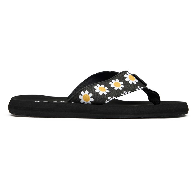 Rocket Dog Womens Adios Daisy Flip Flops Sandals Black