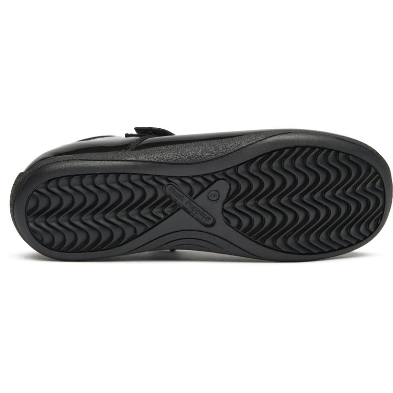 Hush Puppies Girls Christina Patent School Shoes Black