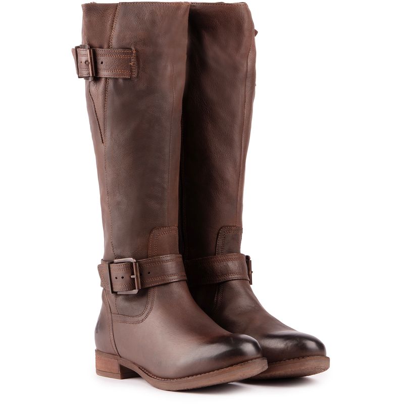 Hush Puppies Womens Estelle Knee High Boots Brown