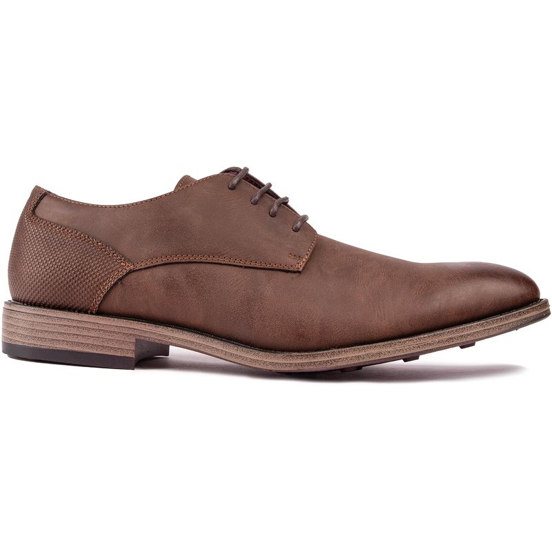 Soletrader Mens Fulham Derby Lace Up Shoes Brown