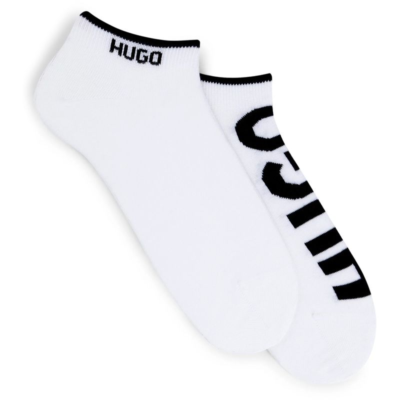 Hugo Mens 2 Pack Trainer Socks White