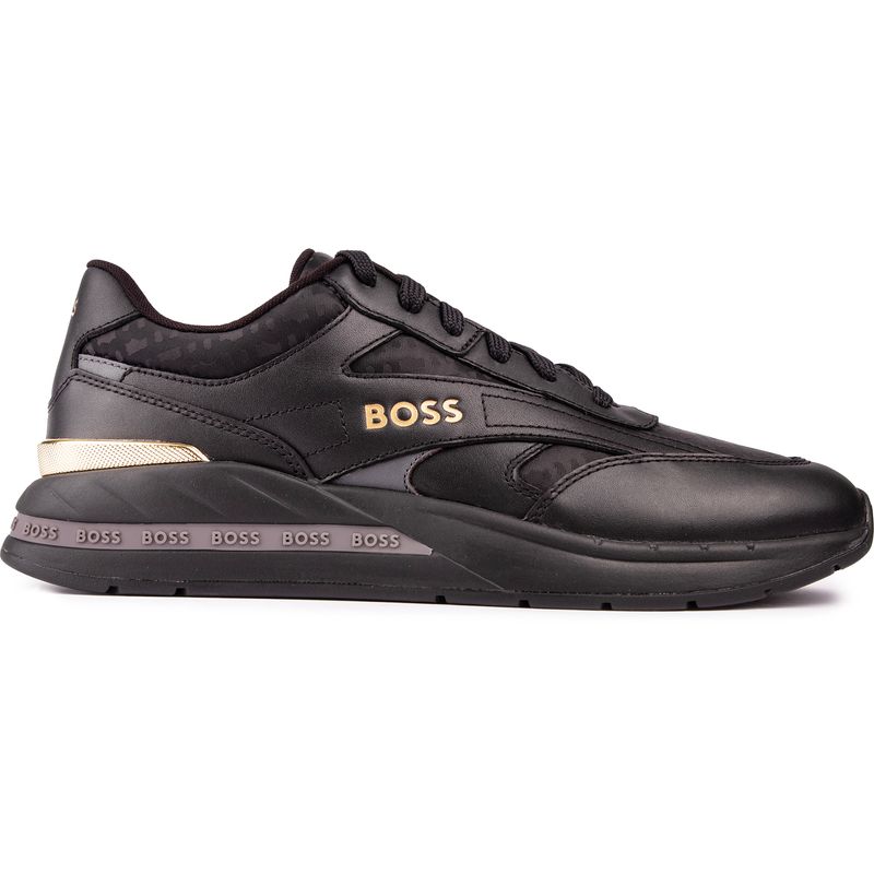 Pre-owned Hugo Boss Boss Herren Kurt Runn Laufschuhe Schwarz