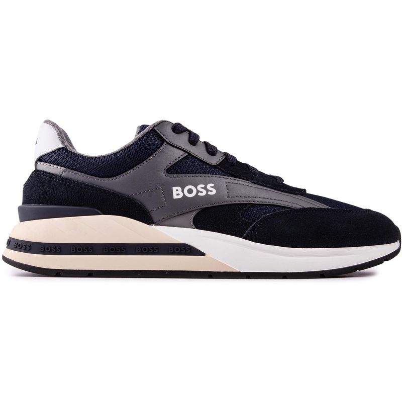 Pre-owned Hugo Boss Boss Herren Kurt Runn Laufschuhe Blau