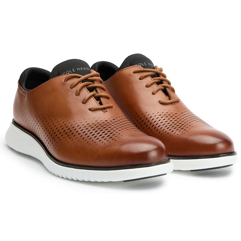 Cole Haan Mens 2 Zerogrand British Tan/ivory Oxford Dress  display picture 1