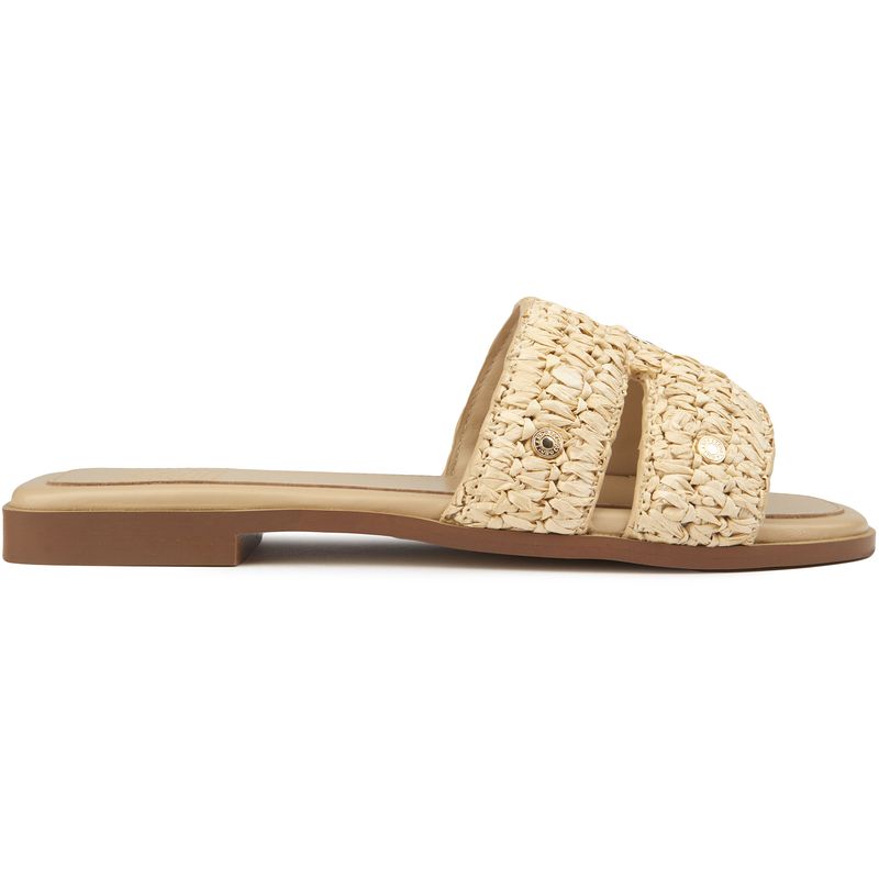 Holland Cooper Womens Monogram Slide Slides Sandals Natural