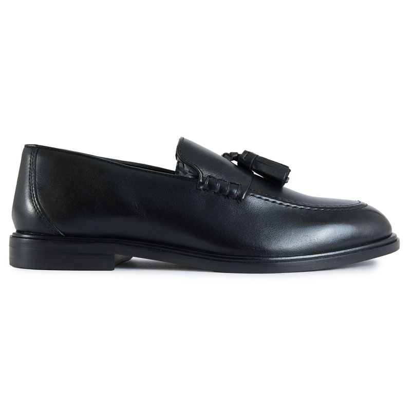Walk London Mens Putney Tassel Loafers Shoes Black