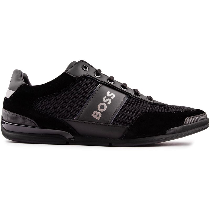 Pre-owned Hugo Boss Boss Herren Saturn Low Laufschuhe Schwarz