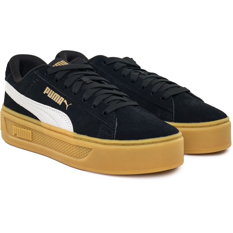 Platform Trace Suede Platform Puma Suede Black Gum Puma Black And Brown  Athletic Shoes With Platform