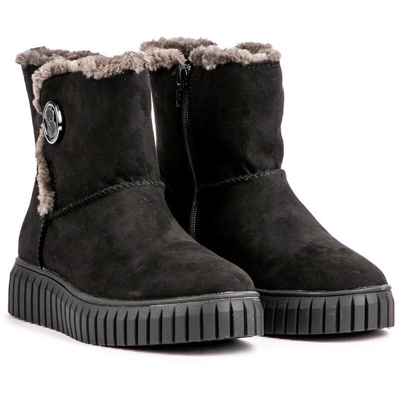 Boots Schwarz S Oliver Winter Boots S Oliver Womens Fleece Ankle