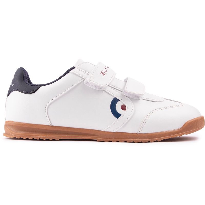 Ben Sherman Boys Target Strap Casual Trainers White