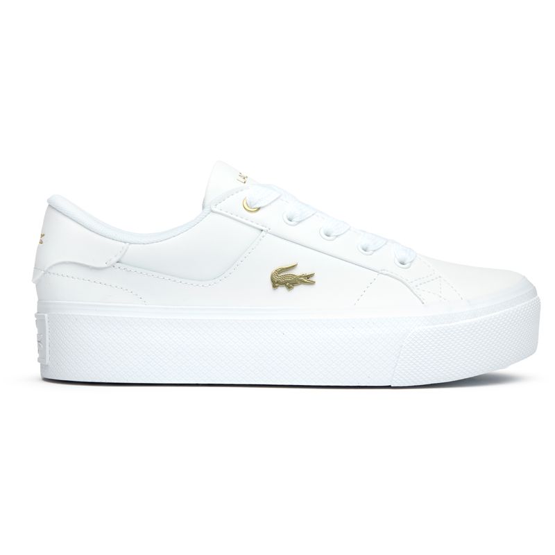 Lacoste Womens Ziane Platform Court Trainers White