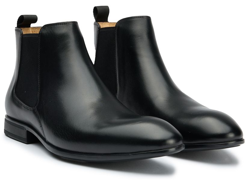 Mens Sole Ldn Wide Fit Chelsea Boots In Black | Soletrader