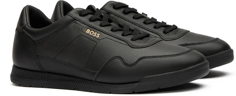 Mens Boss Titanium SL Trainers In Black | Soletrader