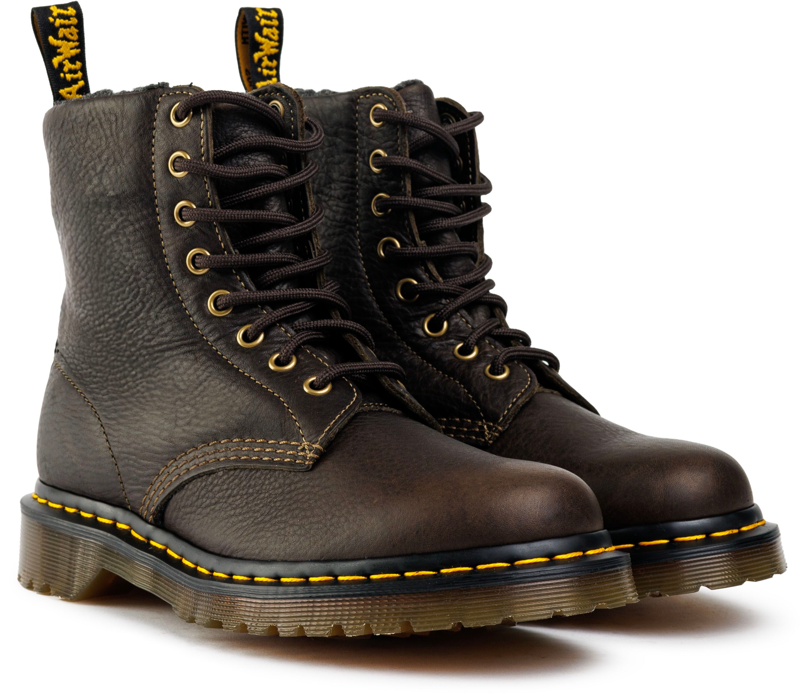 Womens Dr Martens 1460 Wl Boots In Olive Grizzly Soletrader