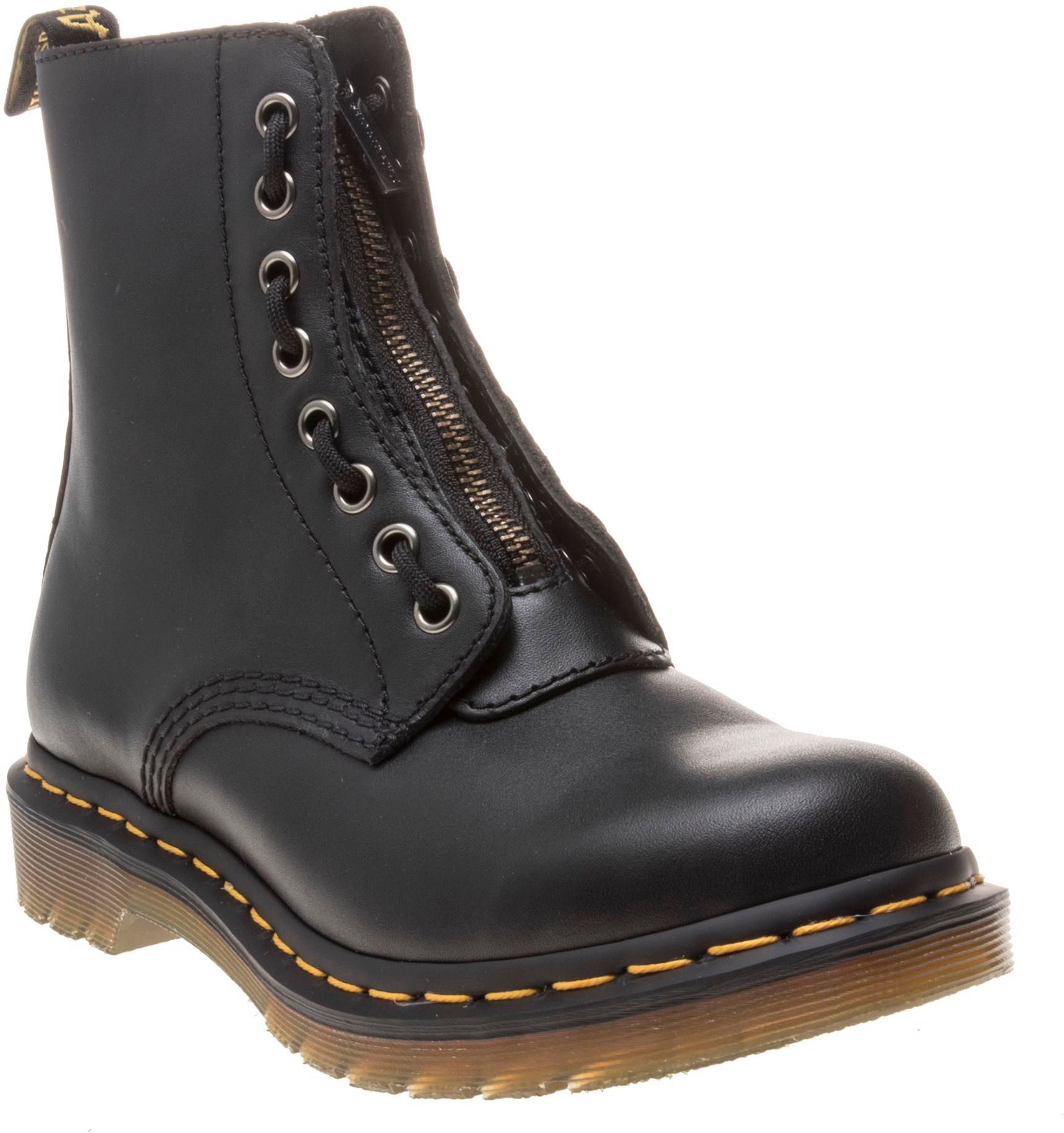 Womens Dr Martens 1460 Pascal Front Zip Boots In Black Soletrader