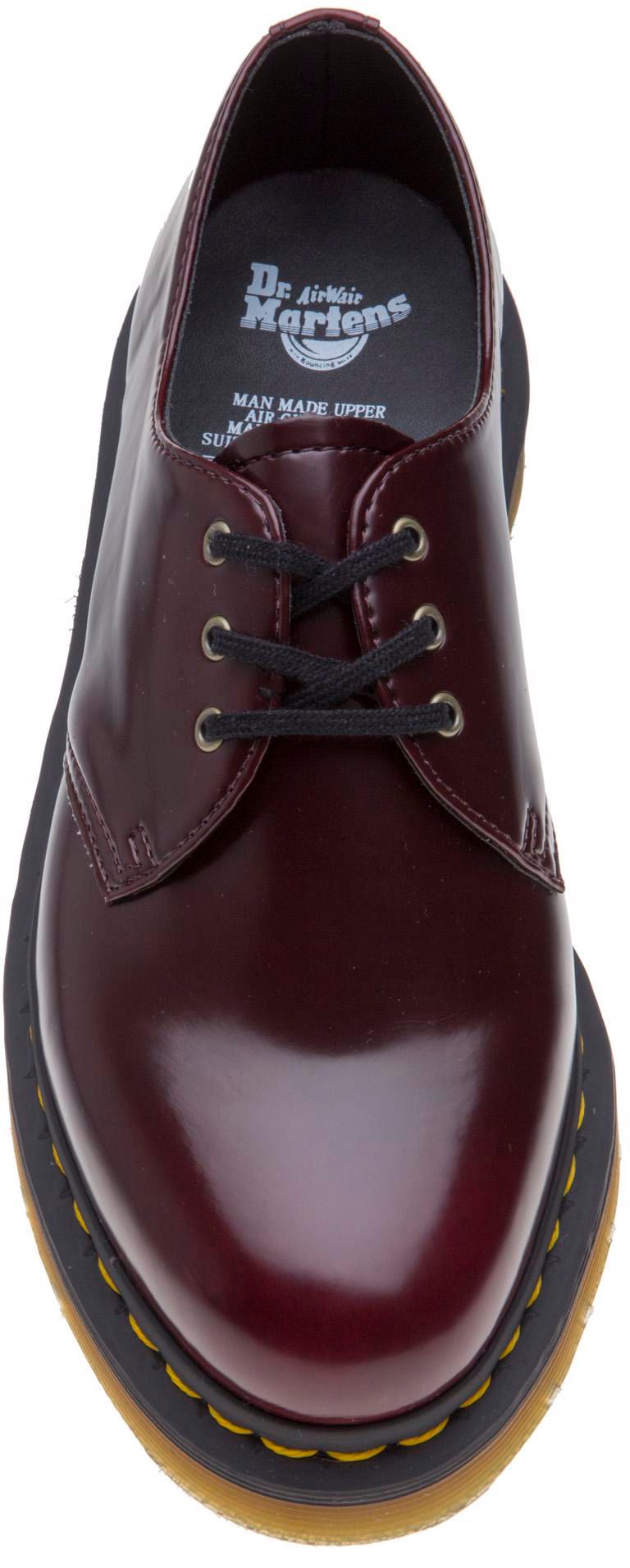 Womens Dr Martens Vegan 1461 Shoes In Cherry Red Soletrader