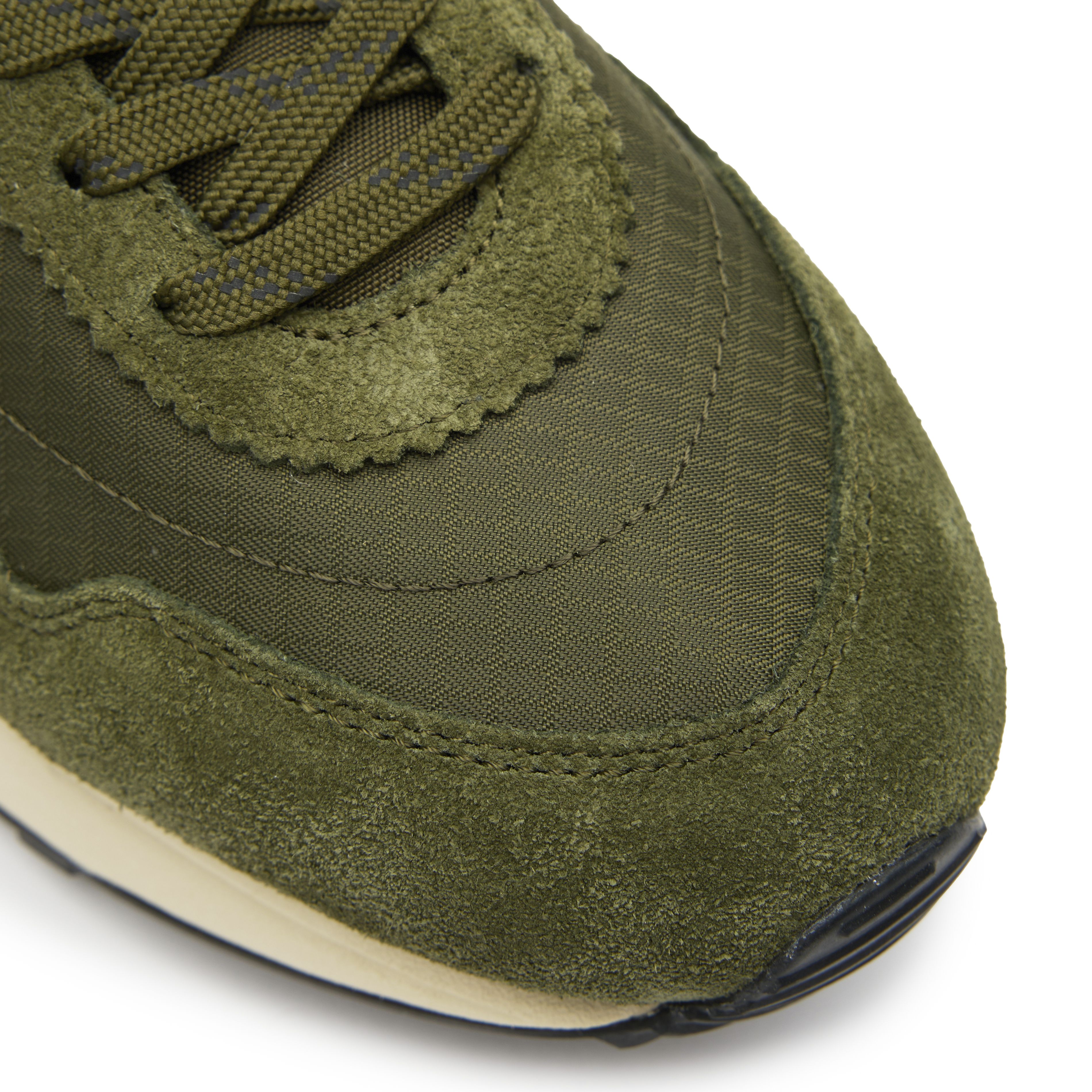Polo by Ralph Lauren Olive Green Suede Wingtip Sneakers with Yellow Laces POLO Ralph Lauren Shoes Womens 10 B Casual Sneakers Green  main image 3