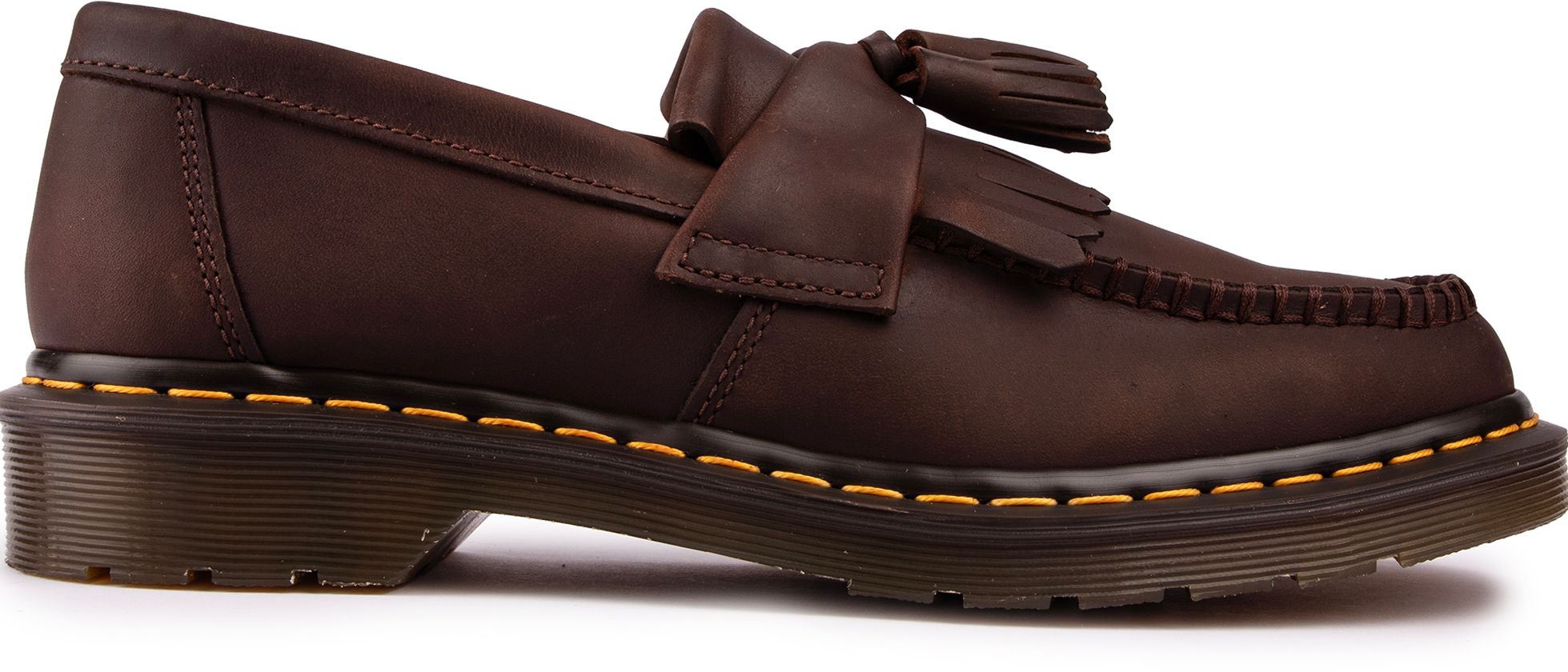 Mens Dr Martens Adrian Tassel Loafer Shoes In Dark Brown | Soletrader