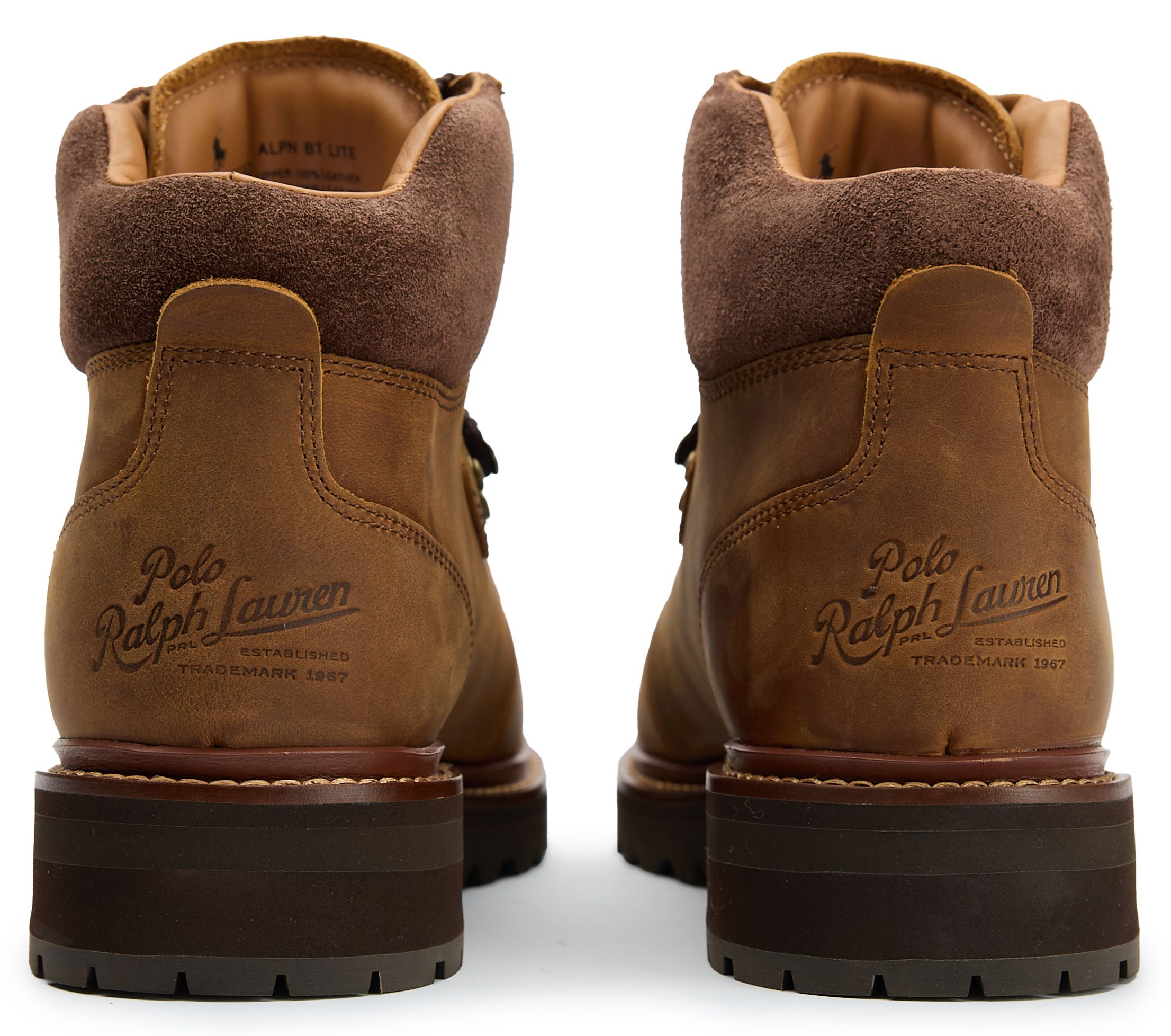 New POLO RALPH LAUREN Alpine trail hiking brown tan leather Boot 10 men’s Ross Finds #24: Polo Ralph Lauren Alpine Suede Leather Boots  main image 3