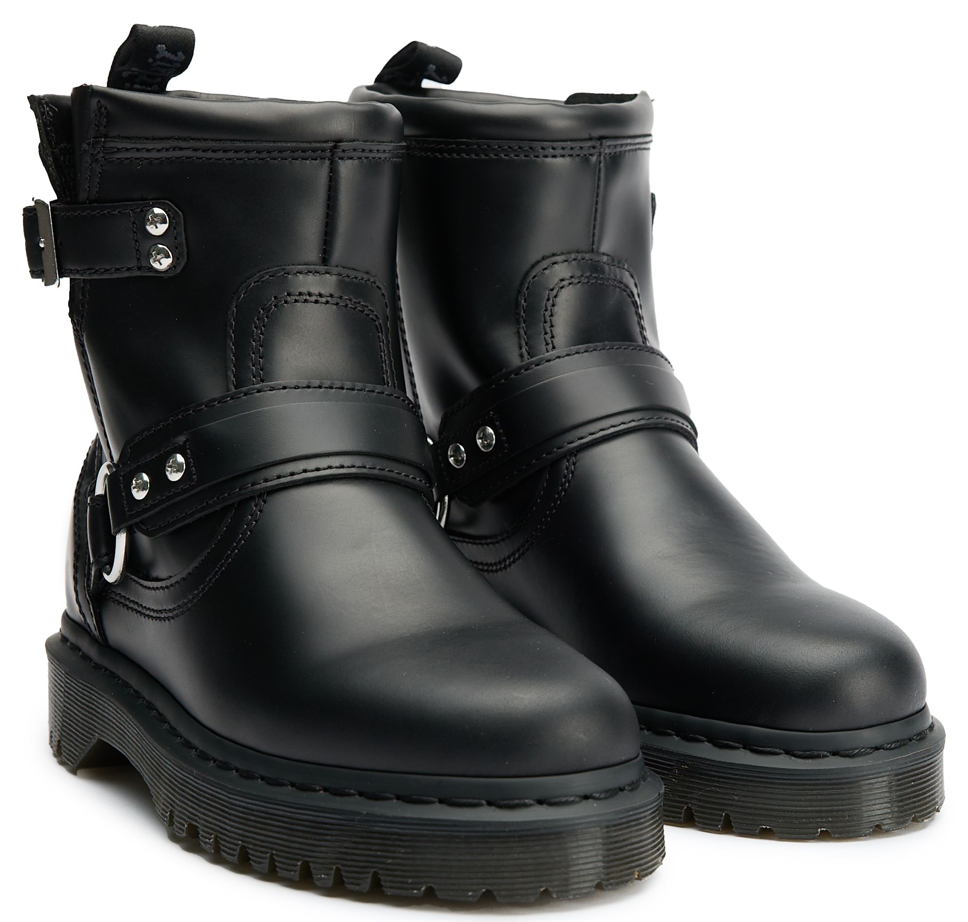 Womens Dr Martens Anistone Harness Boots In Black | Soletrader