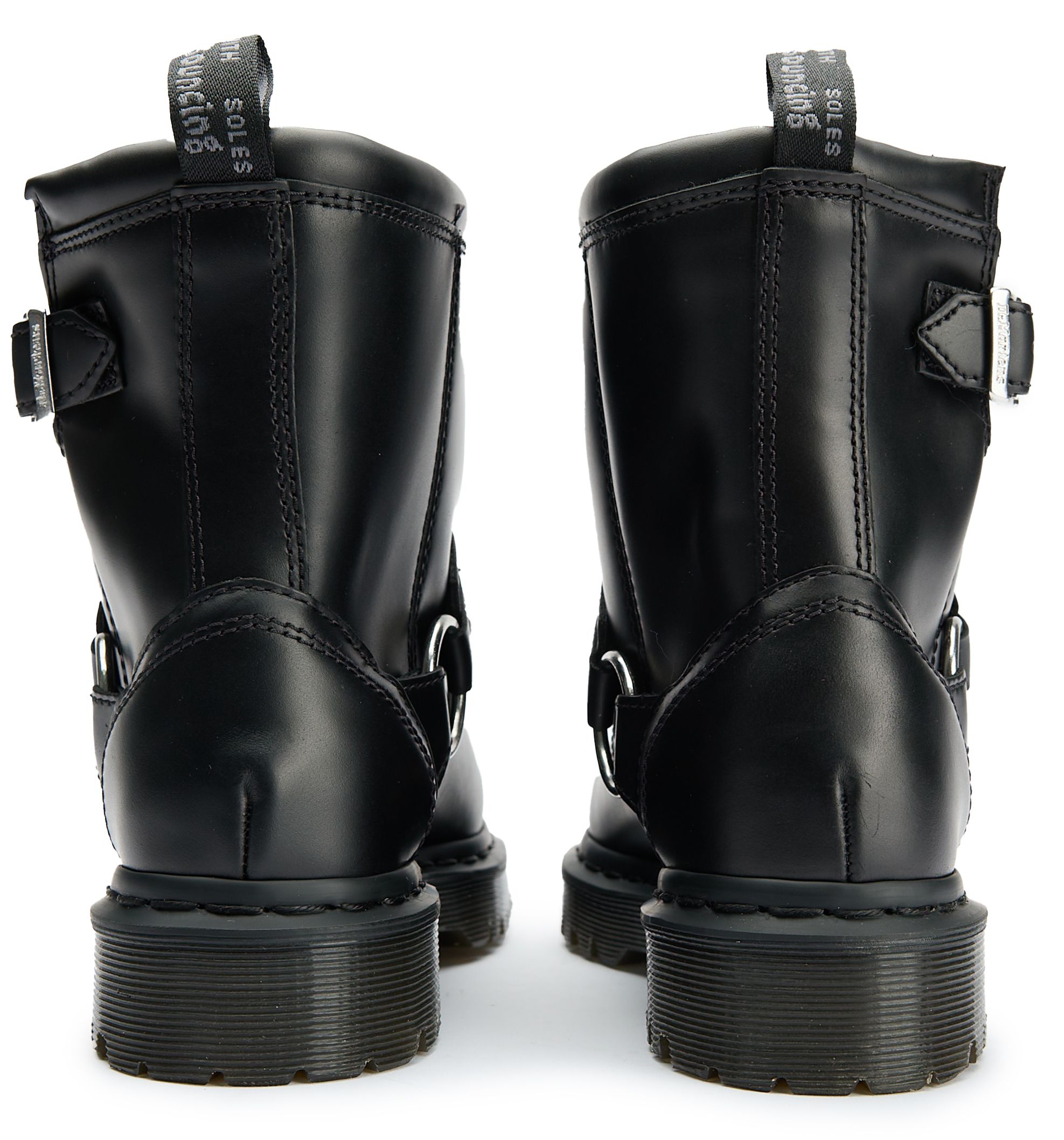 Womens Dr Martens Anistone Harness Boots In Black | Soletrader