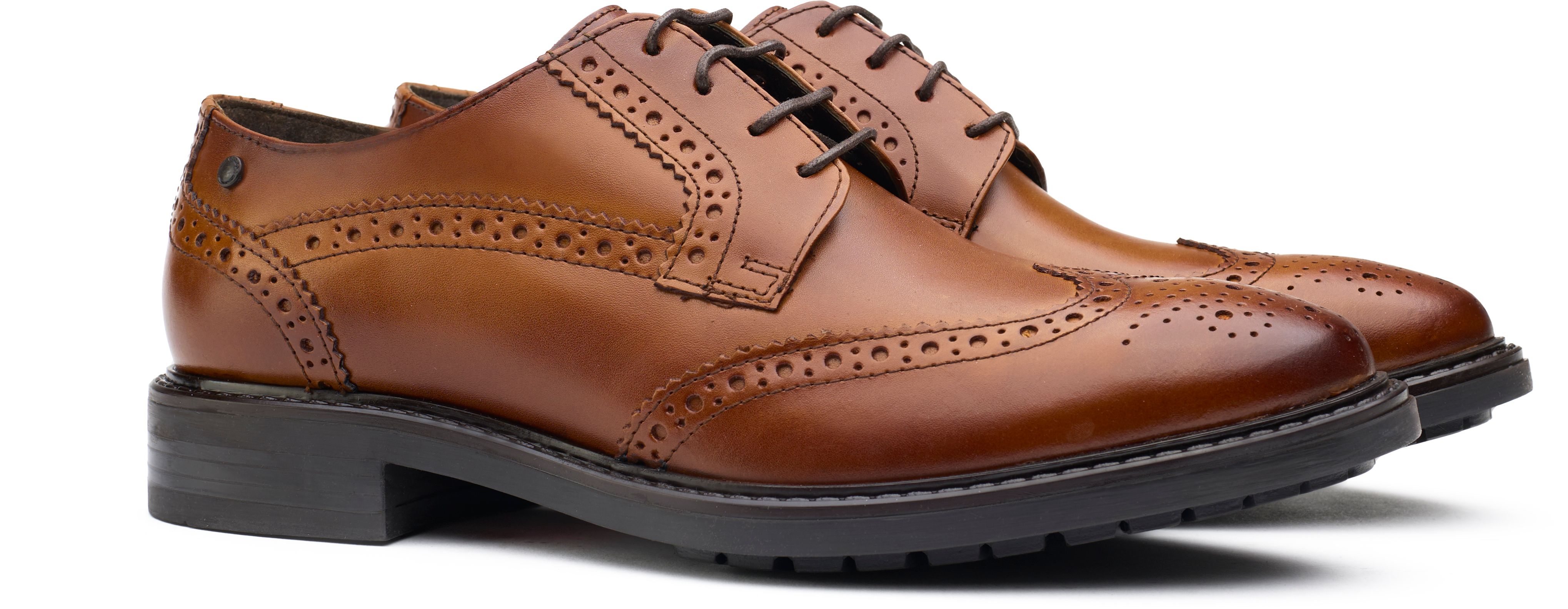 Mens Base London Anson Shoes In Waxy Tan Soletrader