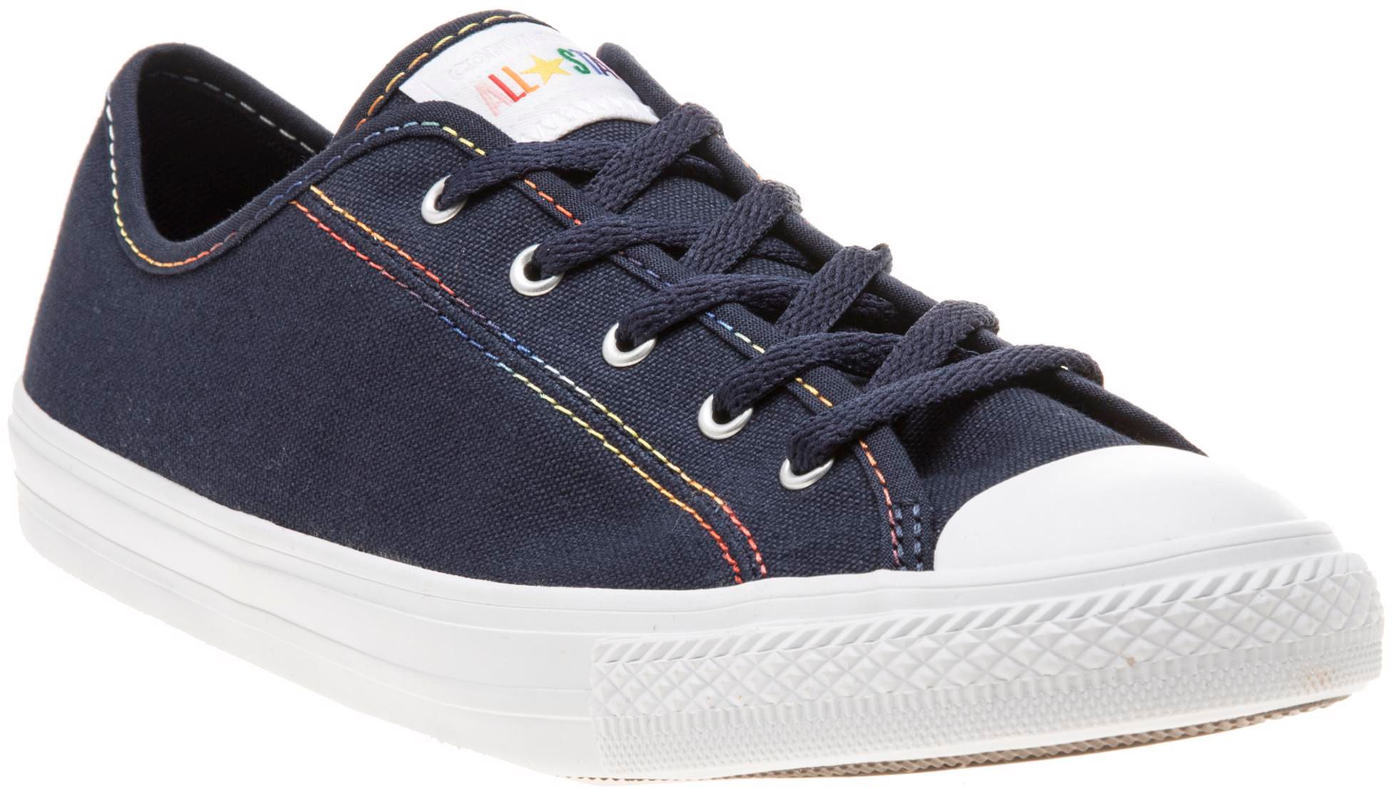 Womens Converse All Star Dainty Ox Sneakers In Navy Blue Soletrader